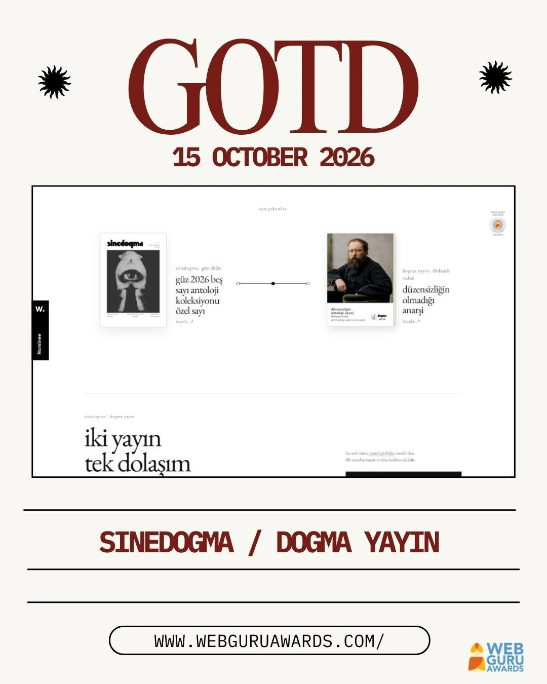 sinedogma / dogma yayın gotd ödülü